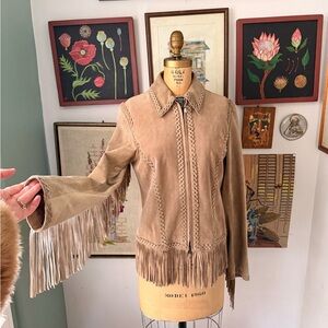 Express Tan Women's Fringe Jacket